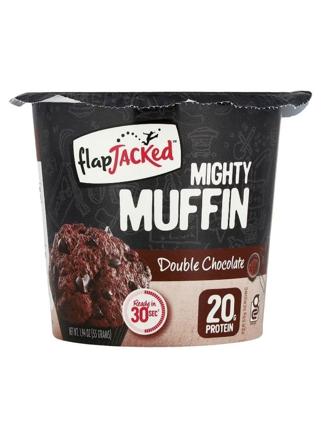 FlapJacked, Mighty Muffin, Double Chocolate, 1.94 oz (55 g)