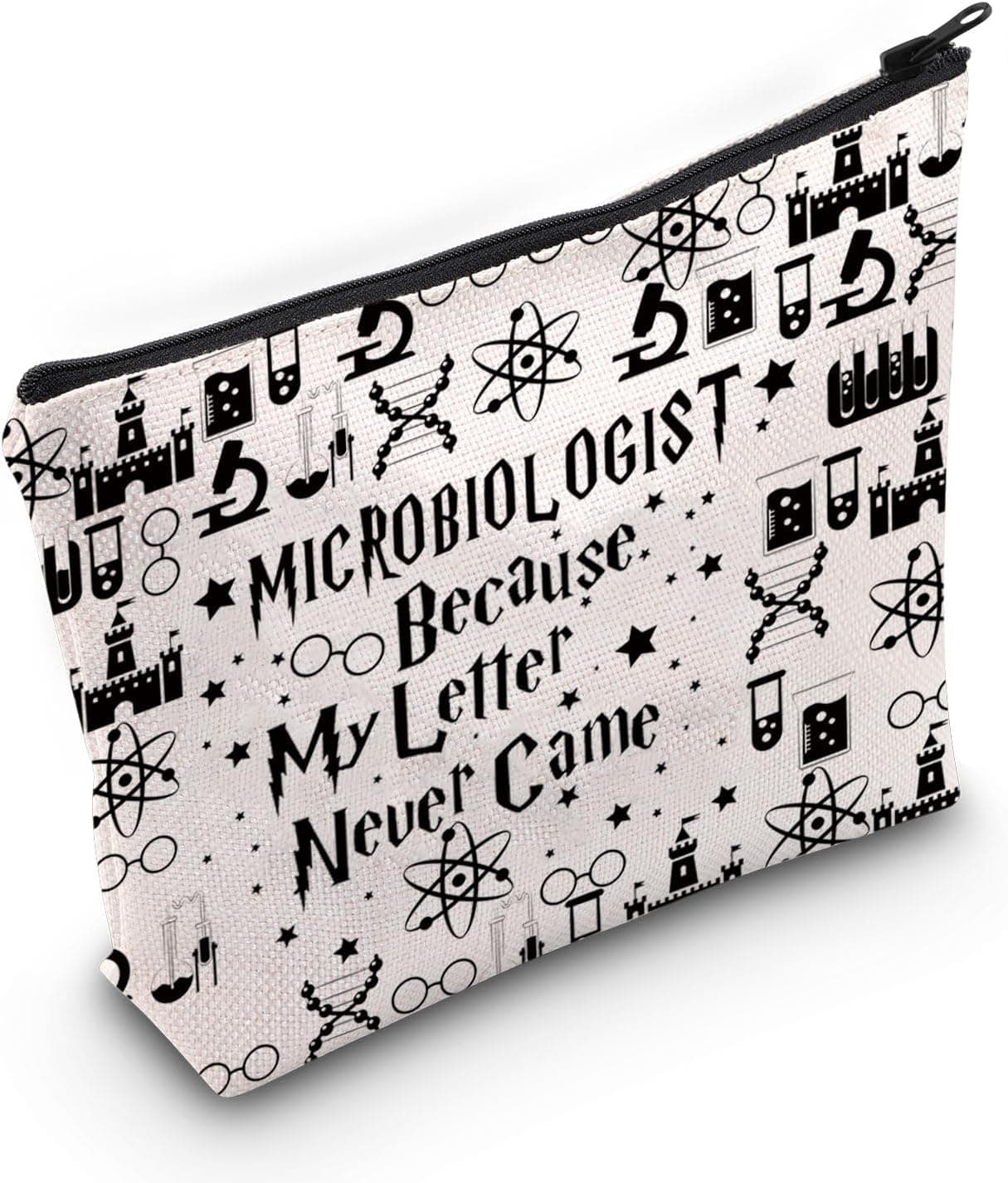 PLITI Microbiology Gift Microbiologist Gift Microbiologist Because My Letter Never Came Makeup Bag For Scientist (microbiologist letter bag)