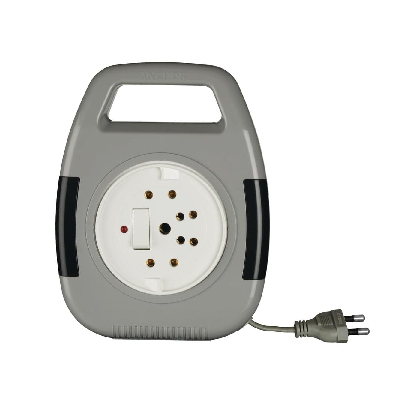 Anchor by Panasonic 6A 2 Pin Flex Box with Indicator Handle 8 Mtr Extension Flex Box for Home Office Grey 5219