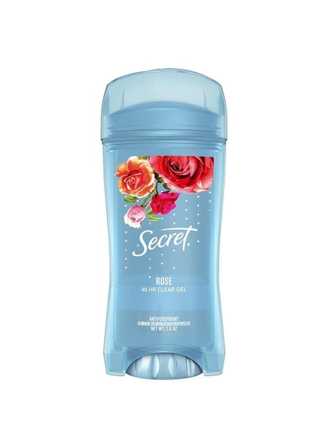 Clear Gel Antiperspirant and Deodorant, Rose Scent, Single Pack, 2.6 Oz.
