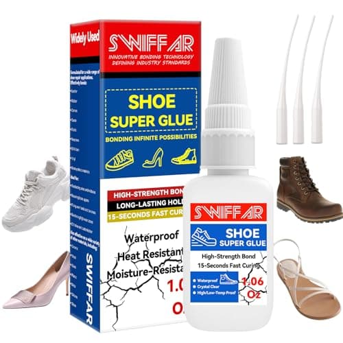 Shoe Glue, Heavy Duty Shoe Glue Sole Repair, Super Strong Fix Adhesive for Rubber Boot, Sneakers, Leather, Sandals, High Heels, Long-Lasting, Waterproof, Quick-Drying, Flexible and Clear
