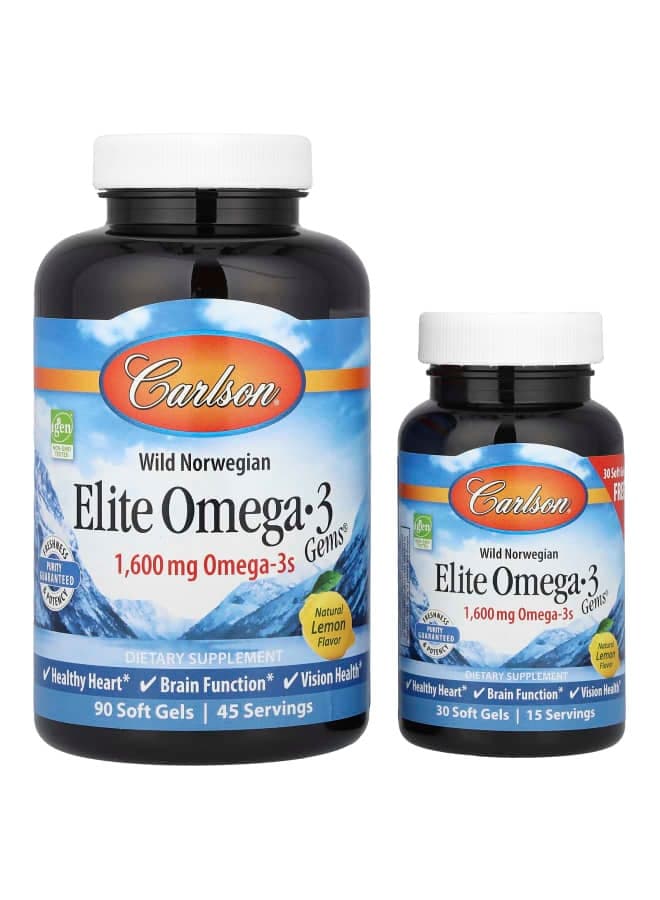Wild Norwegian, Elite Omega-3 Gems®, Natural Lemon, 120 Soft Gels