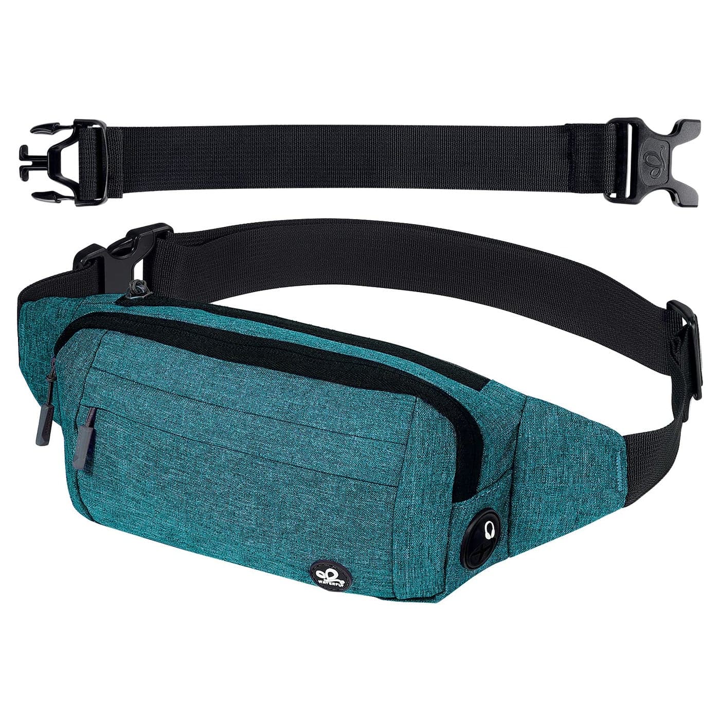 WATERFLY Fanny Pack Waist Bag: Small Hip Pouch Bum Bag Fannie Pack Phanny Fannypack Waistpack Bumbag Beltbag Sport Slim Fashionable for Jogging Hiking Hiker Woman Man