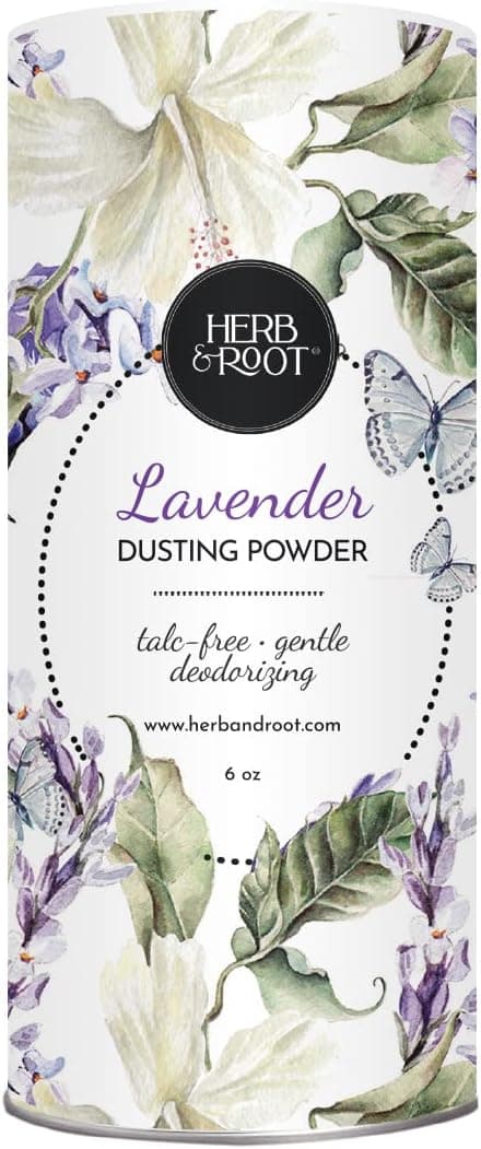 Lavender Talc Free Dusting Powders Made with Arrowroot Soothing Oats zinc and Magnesium Free of Baking Soda for Chafing deodorizing Sweating