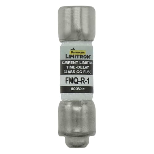 Eaton Bussmann FNQ-R-1 Class CC Fuse, FNQ, Time-delay, Dual-Element Current Limiting, 1 A, Rejection Style Fuse, Interrupt Rating 200kA at 600Vac