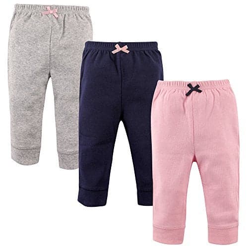 Luvable Friends baby boys Cotton Pants, Light Pink Navy, 4T US