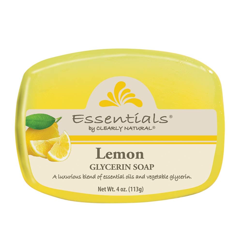 Essentials by Clearly Natural Glycerin Bar Soap Lemon 4Ounce Pack of 12 CASE