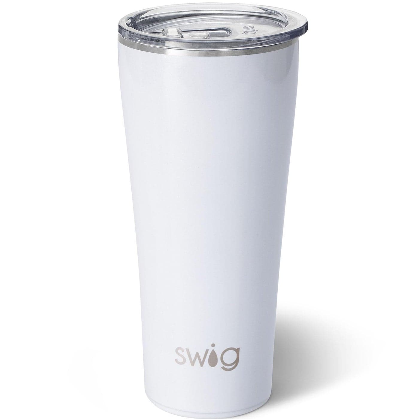Swig Life 32oz Insulated Tumbler Travel Coffee Tumbler with Lid Cup Holder Friendly Travel Coffee Mug Stainless Steel Thermos with Lid Diamond White