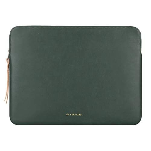 Comfyable Tablet Sleeve Compatible with iPad Air 13 inch M3 2025, iPad Pro 13" M5 2025 with Magic Keyboard & Pencil Holder - PU Leather Bag Slim Protective Cover Case - Midnight Green