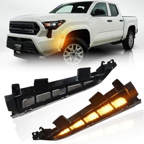 GEEGEETOP LED Front Wheel Arches Side Marker Light Sequential Turn Signal Lamp Fit for Toyota Tacoma 2024 2025 2026,Replacement Front Fender Flares OEM Trim Upgrade DRL Kit(Only Fit SR SR 5 Model)