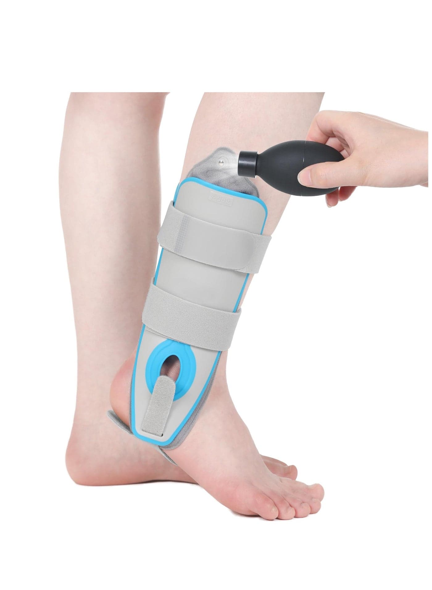 Adjustable Air Bag Ankle Brace Stabilizer, Semi-Rigid Support for Injury Recovery, One Size Fits All