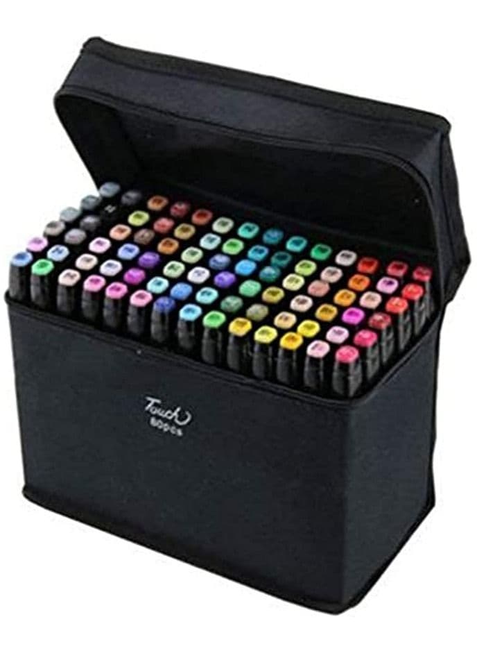 60 Pcs Colors Art Sketch Drawing Twin Marker Painting Pens Portable Color with Carrying Case Suitable for Adult and Kids