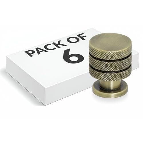 Plantex Knobs for Drawer/Drawer Knobs/Cabinet Knobs/Drawer knobs Handle/Pull-Push Knobs for Home/Office Drawers - Pack of 6 (Brass Antique)