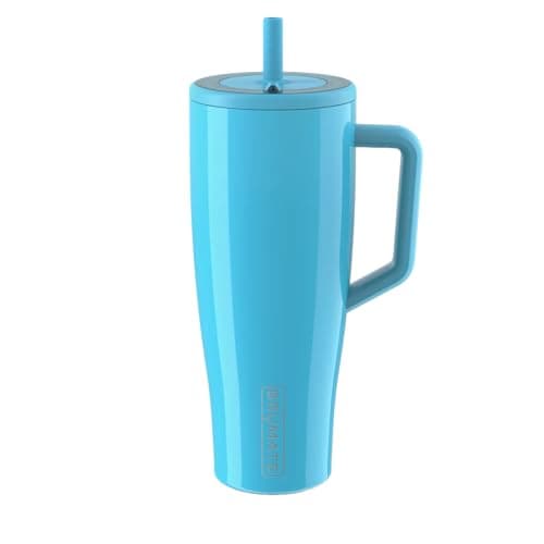 BrüMate Era 40 oz Tumbler with Handle & Straw | 100% Leakproof Insulated Water Bottle Tumbler with Lid & Flexible SoftSip Straw | Made of Stainless Steel | Cup Holder Friendly | 40oz (Electric Blue)