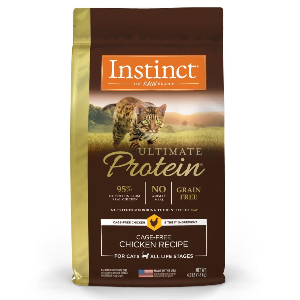 Instinct Ultimate Protein, Natural Dry Cat Food, Grain Free Recipe - Cage Free Chicken, 4 lb. Bag