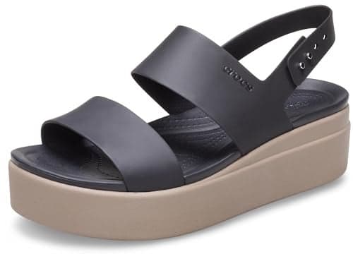 Crocs Brooklyn Low Wedge Black/Mushroom 7 M