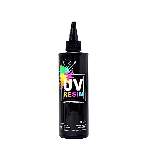 Counter Culture DIY Clear UV Resin, Quick Art Supplies for Coating & Casting, Great for Jewelry, Keychains - Epoxy Glue Cures Hard, No Sticky Residue (8 oz)
