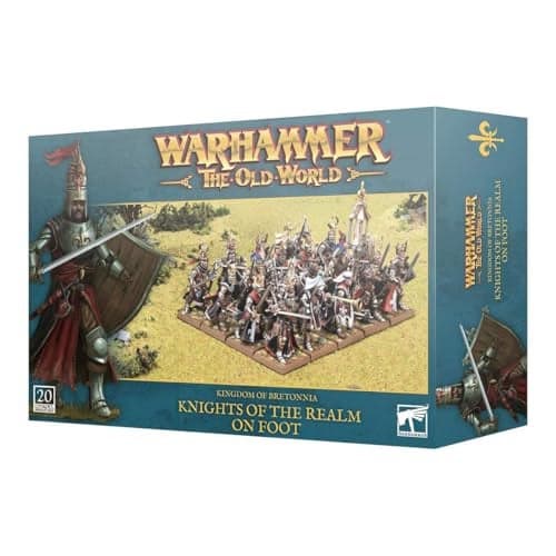 Warhammer Games Workshop The Old World Kingdom of Bretonnia Knights of The Realm on Foot Black