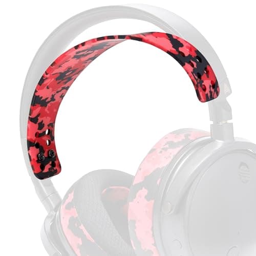 WC HeadbandZ Maxwell Upgraded Silicone Headband for Audeze Maxwell 1 and 2 by Wicked Cushions Enhanced Flexibility Comfort and Style with Matching Earpad Designs Red Camo