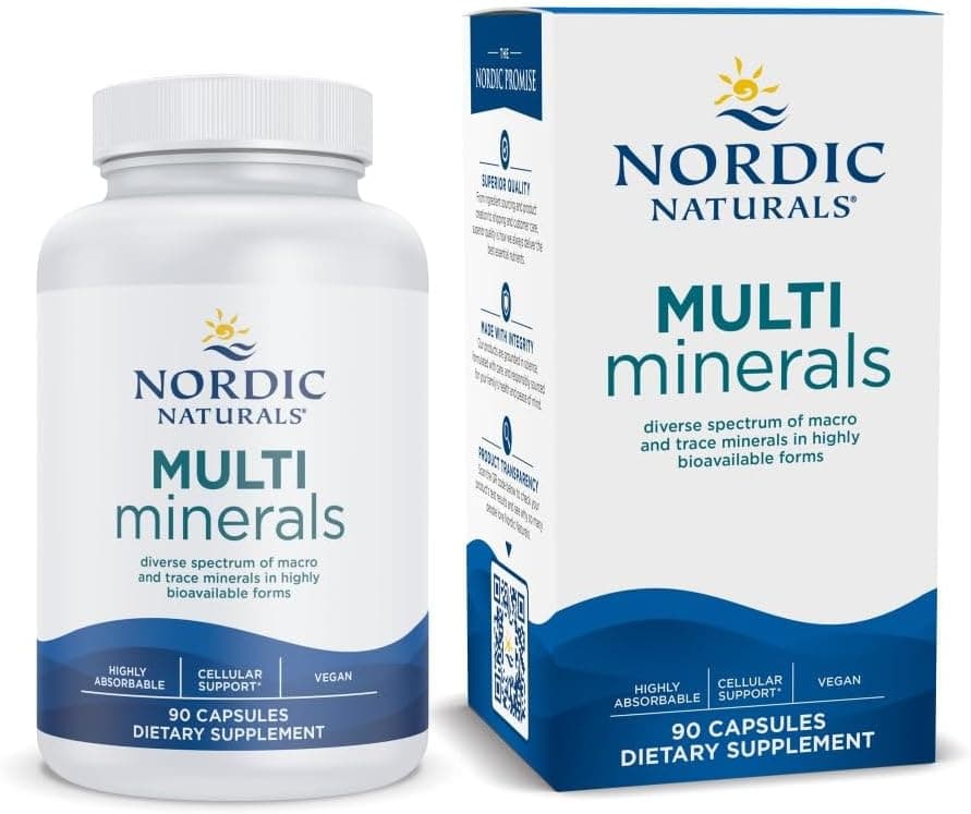 Nordic Naturals Multi Minerals Unflavored 90 Capsules 11 Essential Minerals Optimal Health Wellness Certified Vegan NonGMO 30 Servings