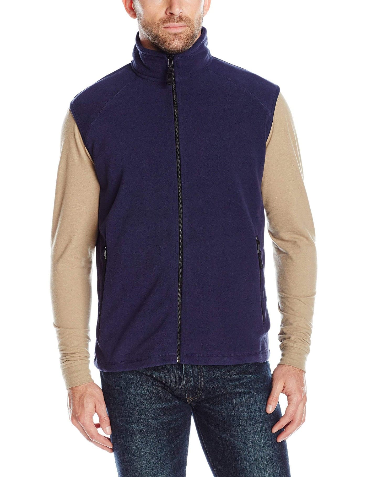 Clique Men's Summit Full-Zip Microfleece Vest, Navy, 5X-Large