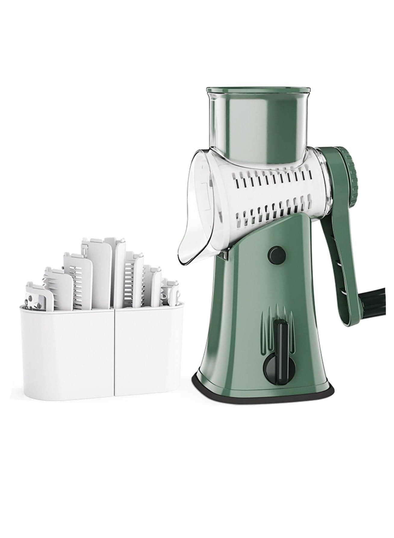 Slicer Vegetable Cutter Grater Kitchenware Set Thickness Adjustment Chopping Multi-function Slicer Set (Dark Green)