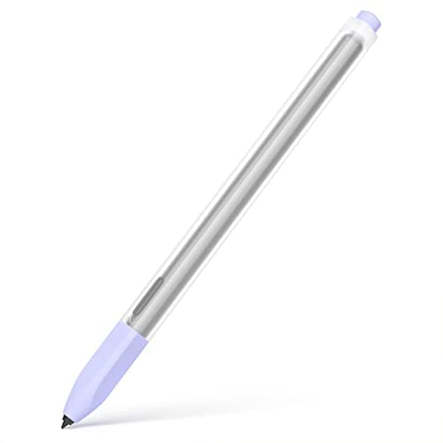 Joosko Compatible with Samsung Galaxy Tab S7/S7+/S7 FE/S8/S8+/S8 Ultra/S9/S9+/S9 Ultra Pencil Case S Pen Case, Silicone Translucent Non-Slip Cover.(Lavender)