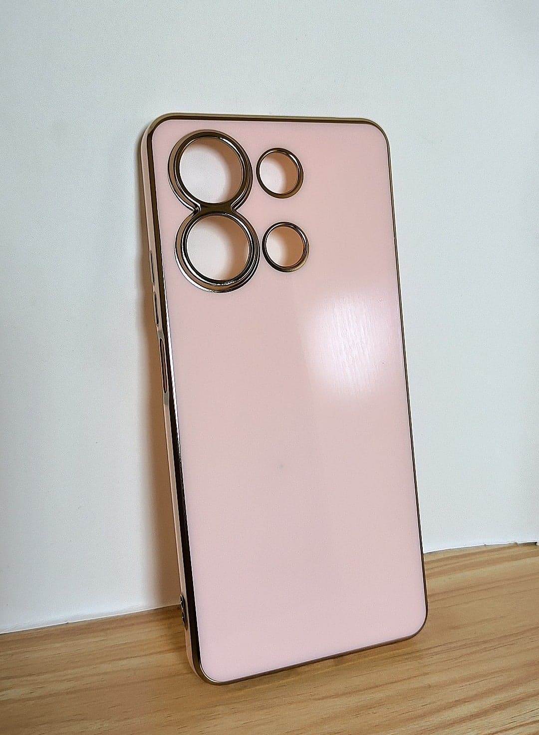Luxury Plated Soft Back Cover for Xiaomi Redmi Note 13 4G with Raised Full Camera Protection