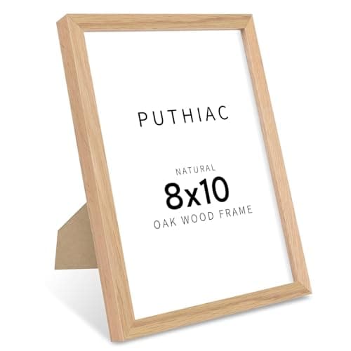 8x10 Oak Wood Picture Frame - 8 x 10 Photo Frame, 8"x10" Picture Frame Wood, Natural Solid Wooden Picture Frames for Wall Art Photo and Prints(1 Pack, Beige)