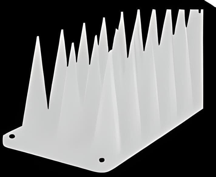 Essoti Guard: Universal Spike Deterrent for Monkeys, Dogs, Cats, Birds -Pack of 7- Ideal for Railings, AC Units, and More! (White, 7)