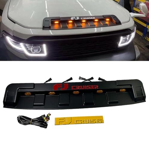BST BSSP Front Engine Hood Air Intake Grille Cover wLamp Compatible with 20072014 Toyota FJ Cruiser 40L