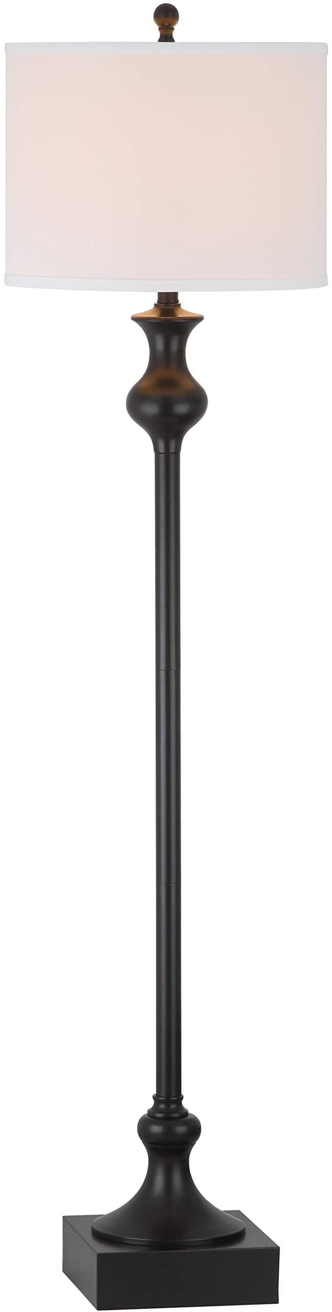 SAFAVIEH Lighting Collection Brewster Rustic Farmhouse OilRubbed Bronze 62inch Living Room Bedroom Home Office Standing Floor Lamp LED Bulb Included