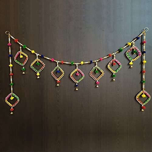 MYGIFTYSHOP Handmade Door Hanging Bandarwal Chudi Style Toran (Tc-02) -Diwali New Year Inauguration Wedding Festival Home Decor Pooja (40 Inch X 6 Inch),Multicolor