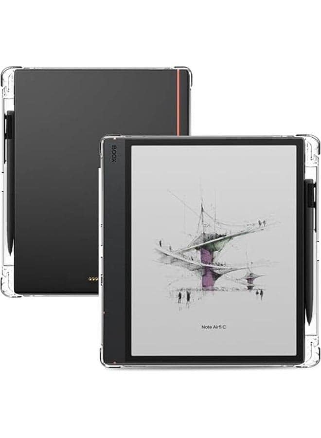 Compatible with Onyx BOOX Note Air5 C 10.3 inch 2025 ePaper Case Anti-Scratch Crystal Clear TPU Rubber Silicone with Pen Holder Protective for BOOX Note Air 5 C