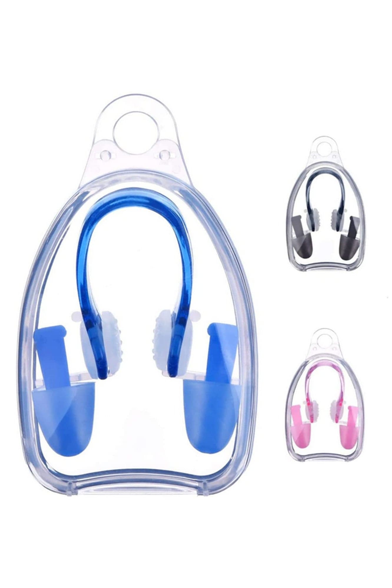 3 Set Swimming Earplugs and Nose Clip Set Prevent Water Protective Ear Plug Waterproof Soft Silicone Swim Dive Supplies for Adults and Kids