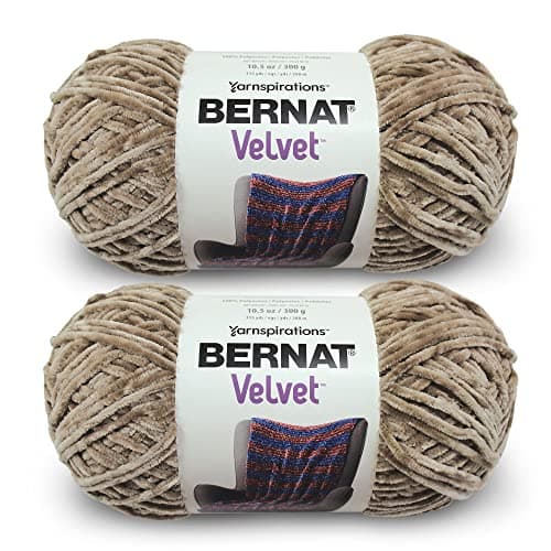 Bernat Velvet Mushroom Yarn - Pack of 10.5oz/300g - Polyester - #5 Bulky - 315 Yards - Knitting & Crochet