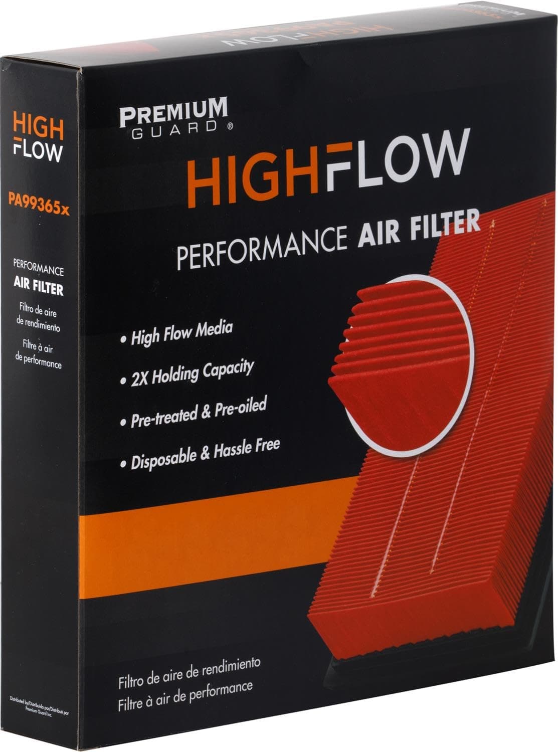 HIGHFLOW High Performance PreOiled Disposable Engine Air Filter PA99365X Fits 20192025 Subaru Forester 20182025 Crosstrek 20202025 Outback 20192025 Ascent 20172025 Impreza