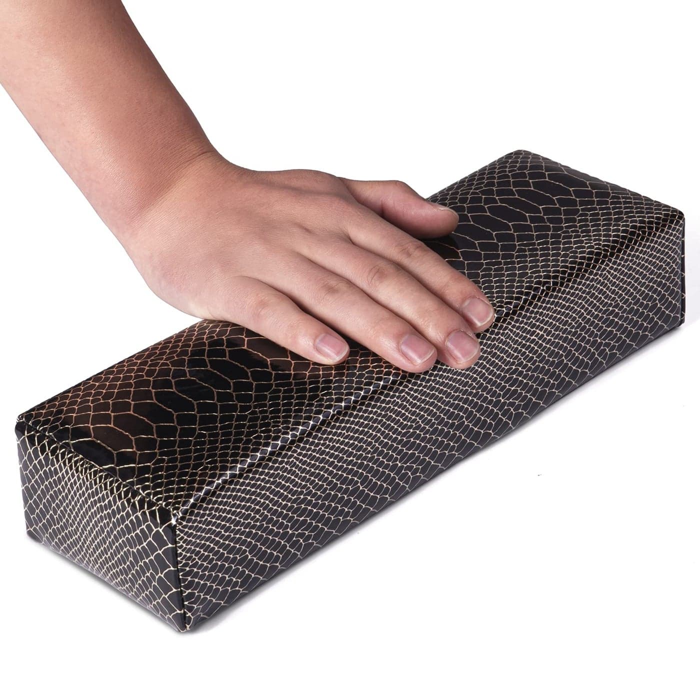 Arm Rest for Nails Easy to Clean Nail Armrest Pillow for Acrylic Nails Sturdy PU Leather Hand Rest Cusion Holder Cute Soft Waterproof for Nail Tech Black