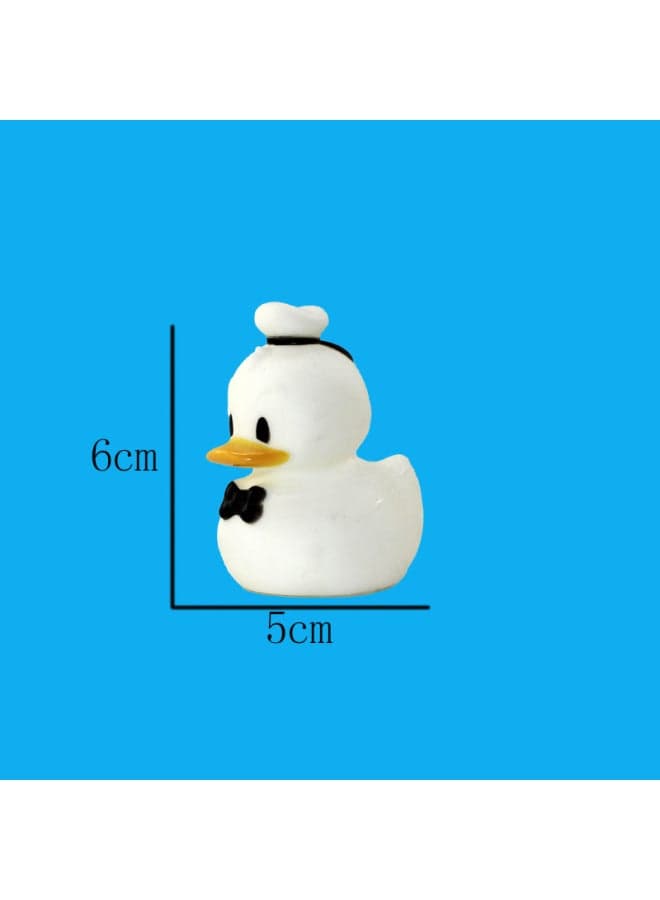 White Hat Duck Bath Toy Water Squirting Fun for Kids