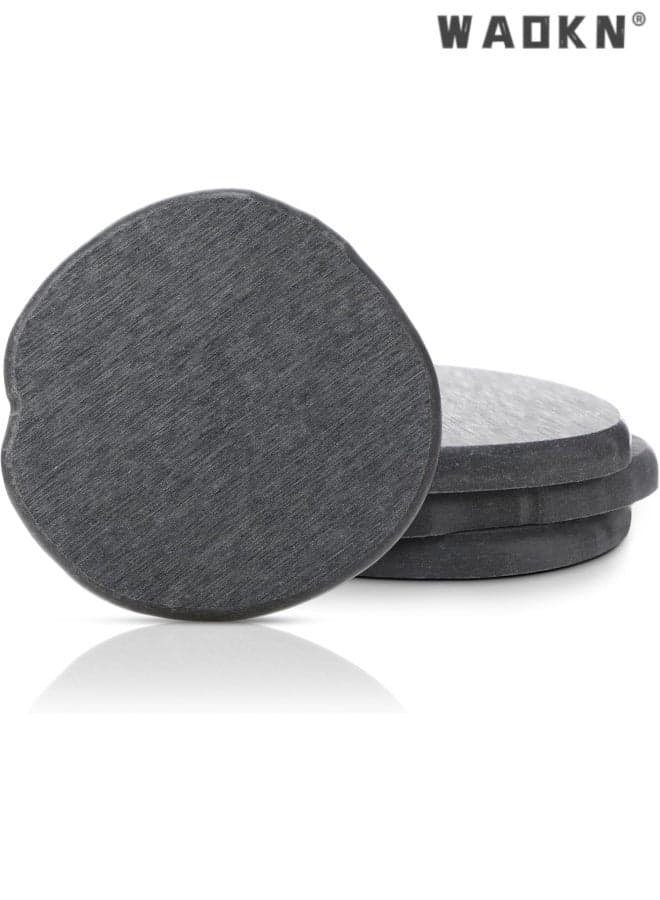 Diatomaceous Earth Coasters Set of 4 , Cool Absorbent Quick-Dry Drink Coasters for Desks , Cute Modern Stone Design with Stylish White Aesthetic , suitable for kitchen , livingromm and bedroom , 4*4inch , black.