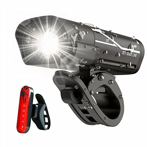 Linist USB Rechargeable Bicycle Light Super Bright Bicycle Headlight Cycling Light Waterproof Front Cycling Light with Tail Light