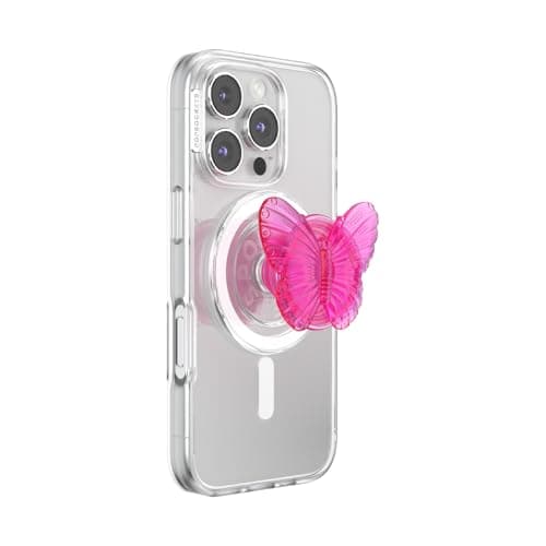 PopSockets Phone Grip for MagSafe Magnetic Holder Phone Stand Butterfly Molded Butterfly Magenta