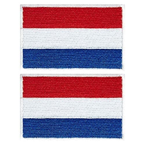 stidsds 2 Pack Netherlands Flag Patch Netherlands Flags Embroidered Patches Dutch Flags Military Tactical Patch for Clothes Hat Backpacks Pride Decorations