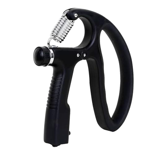 AMIFIT Fitness Grip Strength Trainer 5kg-100kg | Non-Slip Hand Grip Strengthener with Stainless Steel Spring for Improving Hand, Finger, and Forearm Strength (100Kg-Black)