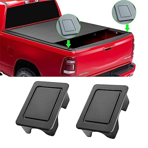 Moonlinks Bed Rail Stake Pocket Covers Compatible with Dodge Ram 1500 2500 3500 2009-2018,Rear Truck Tonneau Covers Stake Holes Caps Plugs (2 PCS)