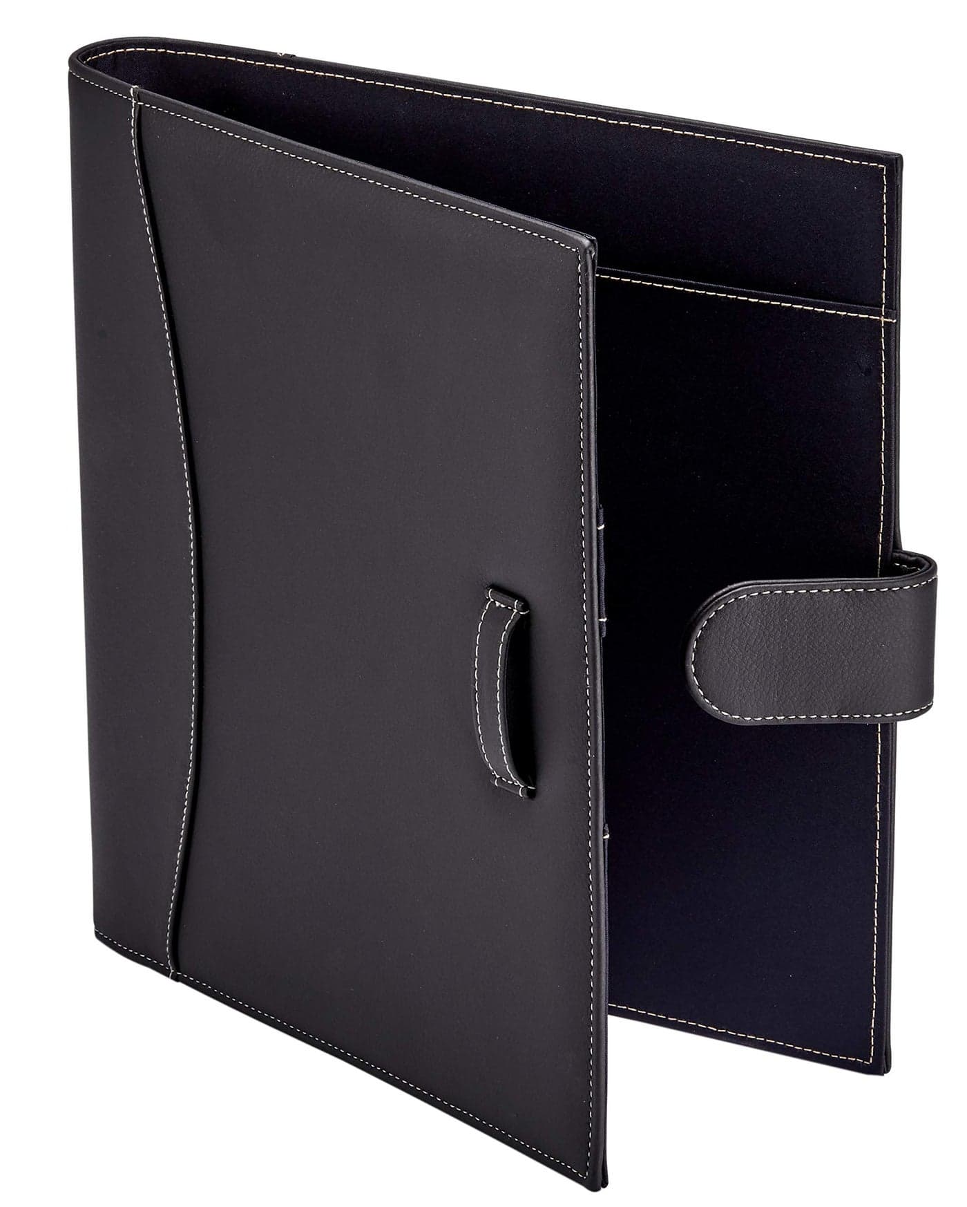 Its Academic Executive Faux Leather Portfolio Folder Black
