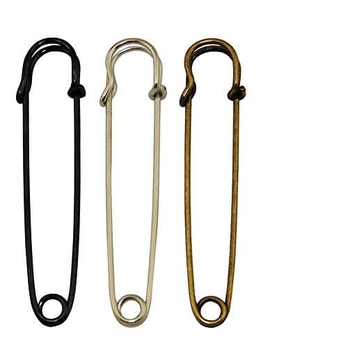 Wish Hally Wood Set of 12pcs ExtraLarge 4 Steel Safety Pins Blankets Skirts Kilts Crafts 12pcs