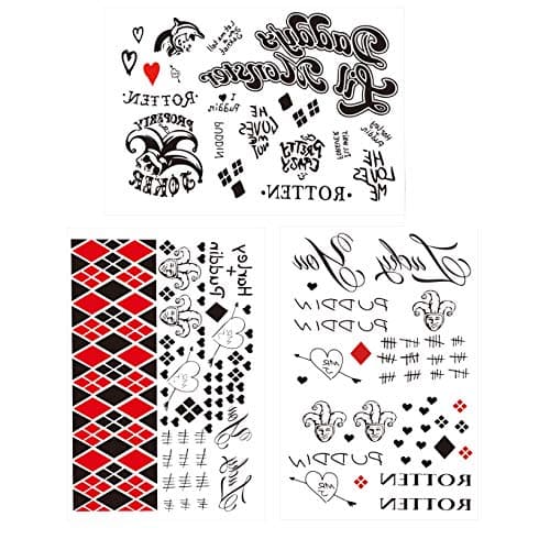 3 Sheets PADOUN Halloween Tattoos Temporary Stickers, Temporary Tattoos for Women, Large Full Body Arm Tattoo for Costume Cosplay Party Accessory