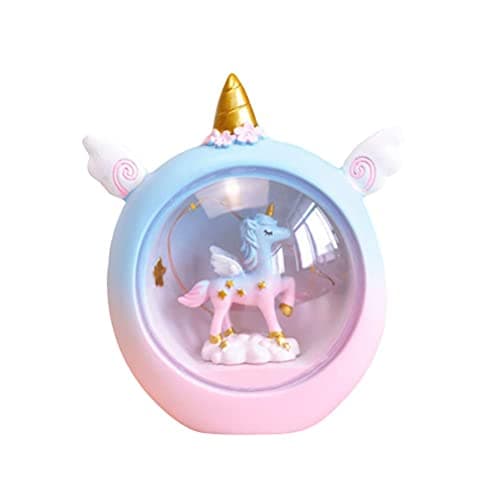 NYRWANA Cartoon Unicorn LED Night Light Lamp for Kids (Pink and Blue)