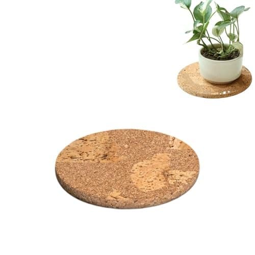StacPro Trivet Mats for Hot Dishes, Pack of 6 | 7 Inch Dia Round Cork Pads | Heat Resistant & Absorbent Mats for Pots, Pans, Bowls | Table Protector for Kitchen, Countertop & Dining (Natural Mix)